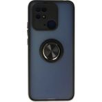 Xiaomi Redmi 10C Kılıf Montreal Yüzüklü Silikon Kapak - Siyah - Renkli