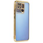 Xiaomi Redmi 10C / Poco C40 Kılıf Hole Lazer Silikon Kapak Gold-Altın