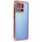 Xiaomi Redmi 10C / Poco C40 Kılıf Hole Lazer Silikon Kapak Rose Gold