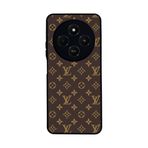 Xiaomi Redmi 14C ile Uyumlu Louis Vuitton Desenli Siyah Kılıf, Yumuşak Silikon, Koruyucu, Şok Emici Kapak