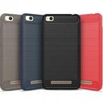 Xiaomi Redmi 4A Kilif Zore Karbon Fiber Silikon Kapak Kilif + Cam