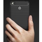 Xiaomi Redmi 4X Kilif Karbon Fiber Silikon Kapak Kilif + Nano Cam