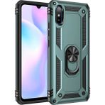 Xiaomi Redmi 9A Kılıf Sofya Yüzüklü Silikon Kapak - Yeşil - 1 - Renkli