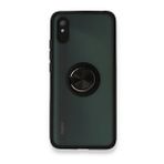 Xiaomi Redmi 9A Montreal Yüzüklü Silikon Kapak Siyah Kılıf