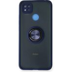 Xiaomi Redmi 9c Kılıf Montreal Yüzüklü Silikon Kapak - Lacivert - 1 - Renkli