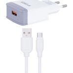 Xiaomi Redmi 9c Uyumlu Mikro USB Girişli 3.0 Amper Adaptör+Kablo Şarj Aleti -Q30