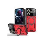 Xiaomi Redmi için MagSafe İle Uyumlu M.TK moveteck Note 13 Pro Plus Kılıf Dönebilen Halkalı Standlı Kamera Korumalı Gold Detaylı