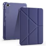 Xiaomi Redmi K Pad ile Uyumlu Kılıf Tri Folding Silikon Kalem Bölmeli Katlanabilir Standlı PU Deri Yumuşak Kapak, Tablet Kılıfı [Akıllı Kapak, Uyku Modlu], 8.8" inç için - Lacivert