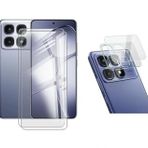 Xiaomi Redmi note 10 pro için full kaplama ön arka kamera nano tempered ekran koruyucu 3 adet set