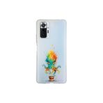 Xiaomi Redmi Note 10 Pro ile uyumlu Splash ahtapot Tasarımlı Slimfit şeffaf silikon kılıf