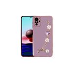 Xiaomi Redmi Note 10s Kılıf Kalpli Love Parlak El Geçmeli Zincirli Silikon Telefon Kılıfı1