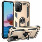 Xiaomi Redmi Note 10s Kılıf Zırhlı Standlı Mıknatıslı Tank Kapak - Gold