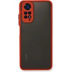 Xiaomi Redmi Note 11 Kılıf Montreal Silikon Kapak - Kırmızı - Renkli