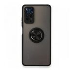 Xiaomi Redmi Note 11 Pro Montreal Yüzüklü Silikon Kapak Siyah Kılıf