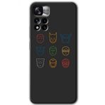 Xiaomi Redmi Note 11 Pro Plus 5G Avengers Minimalism Baskılı Uyumlu Silikon Kılıf