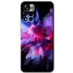 Xiaomi Redmi Note 11 Pro Plus 5G Color Splash Purple Baskılı Uyumlu Silikon Kılıf