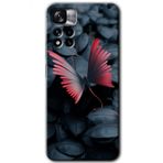 Xiaomi Redmi Note 11 Pro Plus 5G Dark Butterfly Baskılı Uyumlu Silikon Kılıf