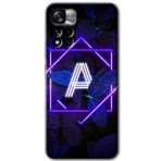Xiaomi Redmi Note 11 Pro Plus 5G Dark Neon Yaprak A Harfi Baskılı Uyumlu Silikon Kılıf