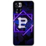 Xiaomi Redmi Note 11 Pro Plus 5G Dark Neon Yaprak B Harfi Baskılı Uyumlu Silikon Kılıf
