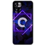 Xiaomi Redmi Note 11 Pro Plus 5G Dark Neon Yaprak H Harfi Baskılı Uyumlu Silikon Kılıf