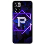 Xiaomi Redmi Note 11 Pro Plus 5G Dark Neon Yaprak P Harfi Baskılı Uyumlu Silikon Kılıf