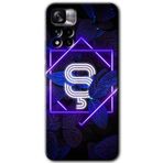Xiaomi Redmi Note 11 Pro Plus 5G Dark Neon Yaprak S Harfi Baskılı Uyumlu Silikon Kılıf