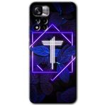 Xiaomi Redmi Note 11 Pro Plus 5G Dark Neon Yaprak T Harfi Baskılı Uyumlu Silikon Kılıf