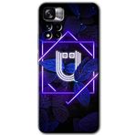 Xiaomi Redmi Note 11 Pro Plus 5G Dark Neon Yaprak U Harfi Baskılı Uyumlu Silikon Kılıf
