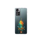 Xiaomi Redmi Note 11 Pro Plus 5G ile uyumlu Splash ahtapot Tasarımlı Slimfit şeffaf silikon kılıf