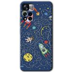 Xiaomi Redmi Note 11 Pro Plus 5G Kedi Galaksi Baskılı Uyumlu Silikon Kılıf