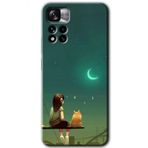 Xiaomi Redmi Note 11 Pro Plus 5G Kedili Kız Baskılı Uyumlu Silikon Kılıf
