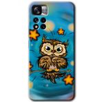 Xiaomi Redmi Note 11 Pro Plus 5G Owl Bird Stars Baskılı Uyumlu Silikon Kılıf