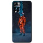 Xiaomi Redmi Note 11 Pro Plus 5G Smoke Astronot Baskılı Uyumlu Silikon Kılıf