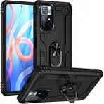 Xiaomi Redmi Note 11T Kılıf Sofya Yüzüklü Silikon Kapak - Siyah - Renkli