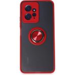 Xiaomi Redmi Note 12 4g Kılıf Montreal Yüzüklü Silikon Kapak - Kırmızı - Renkli
