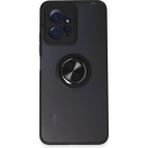 Xiaomi Redmi Note 12 4g Kılıf Montreal Yüzüklü Silikon Kapak - Siyah - Renkli
