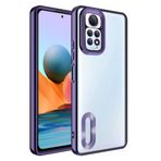 Xiaomi Redmi Note 12 Pro 4G Kılıf Hole Lazer Silikon Kapak Mor