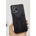 Xiaomi Redmi Note 12 Pro 5G İle Uyumlu Desenli Telefon Kılıfı PDNG01 Kapak Kelebek