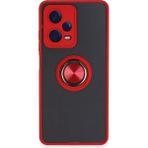 Xiaomi Redmi Note 12 Pro 5g Kılıf Montreal Yüzüklü Silikon Kapak - Kırmızı - Renkli