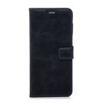 Xiaomi Redmi Note 12s İle Uyumlu Kılıf Hakiki Deri Kartlıklı Kapaklı Standlı Lüks Cüzdan Kılıf Lacivert