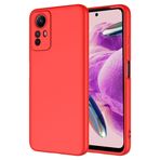 Xiaomi Redmi Note 12S ile uyumlu Kılıf İçi Kadife Lansman Kapak Kırmızı