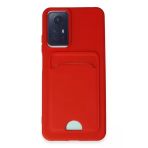 Xiaomi Redmi Note 12S Kılıf Kelvin Kartvizitli Silikon - Kırmızı-(5796)