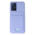 Xiaomi Redmi Note 12S Kılıf Kelvin Kartvizitli Silikon - Lila-(5796)