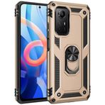 Xiaomi Redmi Note 12S Kılıf Sofya Yüzüklü Silikon Kapak - Gold
