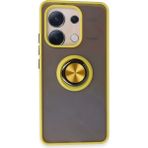 Xiaomi Redmi Note 13 4g Kılıf Montreal Yüzüklü Silikon Kapak - Sarı - Renkli