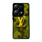 Xiaomi Redmi Note 13 Pro 4G ile Uyumlu Louis Vuitton Tasarımlı Mat Siyah Kılıf, Yumuşak Silikon, Koruyucu, Şok Emici Kapak
