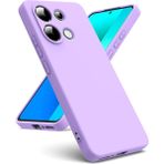 Xiaomi Redmi Note 13 Pro 4g Kılıf Yüksek Kalite 3D Kamera Korumalı Içi Kadife Lansman Liquid Silikon Kapak - Lila