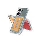 Xiaomi Redmi Note 13 Pro 5g Kılıf Şeffaf Köşe Korumalı Kartvizitli Kamera Korumalı Kartlıklı Cüzdan