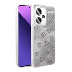 Xiaomi Redmi Note 13 Pro Plus 5G ile uyumlu Kılıf Kamera Korumalı Fiyonk Kalp Figürlü Ponti Kapak Beyaz