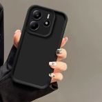 Xiaomi Redmi Note 14 4g Uyumlu Kılıf Kamera Korumalı Yumuşak Dokulu Darbe Emici Siyah Silikon Kapak